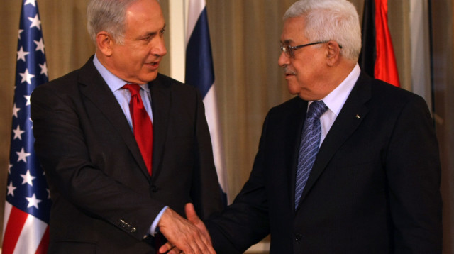 בנימין נתניהו, אבו מאזן (צילום: קובי גדעון, לע"מ)