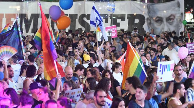 מחאת הלהט"בים בתל אביב (צילום: אבשלום ששוני)