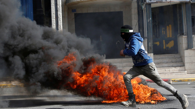 עימותים עם פלסטינים ביהודה ושומרון (צילום: רויטרס)