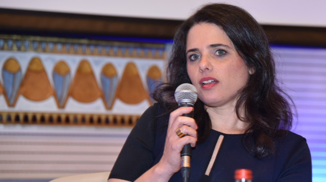 איילת שקד בכנס לשכת עורכי הדין  (צילום: פוטו מרסלו)