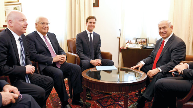 קושנר, פרידמן וגרינבלט (צילום: Matty Stern.U.S. Embassy Jerusalem)