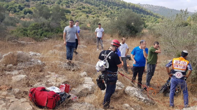 זירת האירוע בקרני שומרון (צילום: דוברות כב"א)