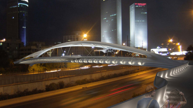 גשר יהודית (צילום: חן אדריכלים, הדמיה)