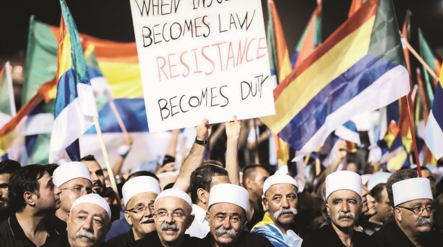 הפגנת הדרוזים נגד חוק הלאום (צילום: תומר נויברג, פלאש 90)