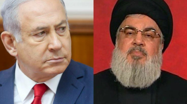 בנימין נתניהו והשייח נסראללה (צילום: צילום מסך)