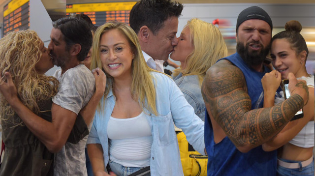 מישל טרוני ואורין ג'ולי, אלכסה דול, ליהיא גרינר, ג'ובאני רוסו (צילום: אבשלום ששוני)