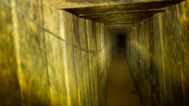 המנהרה שחדרה לשטח ישראל ונוטרלה (צילום: דובר צה"ל)