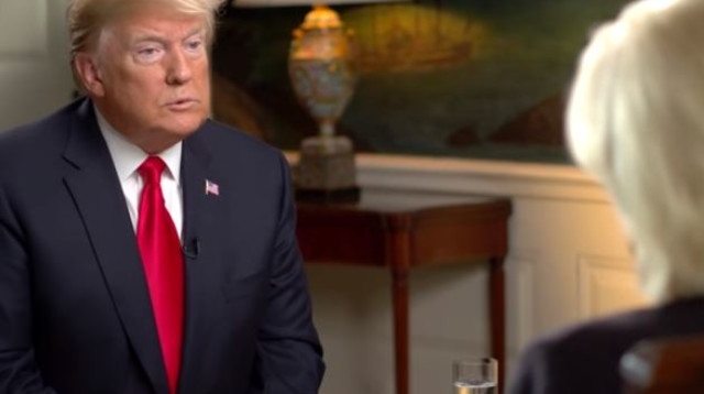 דונלד טראמפ בראיון לתוכנית "60 דקות" (צילום: מסך)