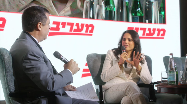 איילת שקד, כנס מנהיגים מעריב (צילום: מרק ישראל סלם)