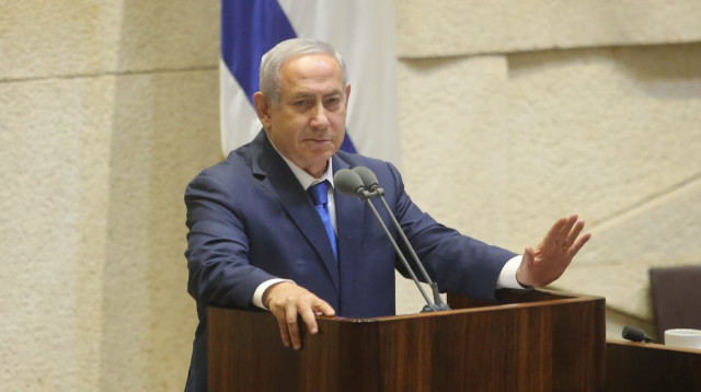 בנימין נתניהו במליאת הכנסת  (צילום: מרק ישראל סלם)