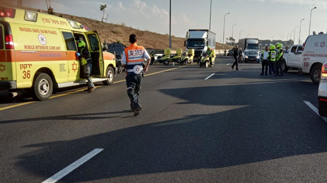 חיסול בכביש החוף (צילום: מד"א)