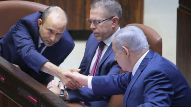 בנימין נתניהו ונפתלי בנט (צילום: מרק ישראל סלם)