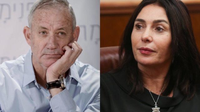 מירי רגב, בני גנץ (צילום: פלאש 90)