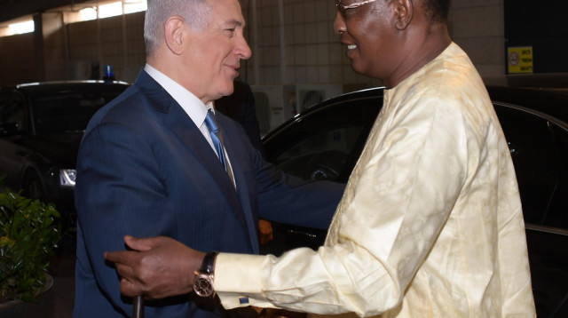נתניהו עם נשיא צ'אד  (צילום: עמוס בן גרשום, לע"מ)
