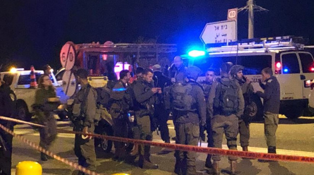 זירת הפיגוע בעפרה (צילום: דובר צה"ל)