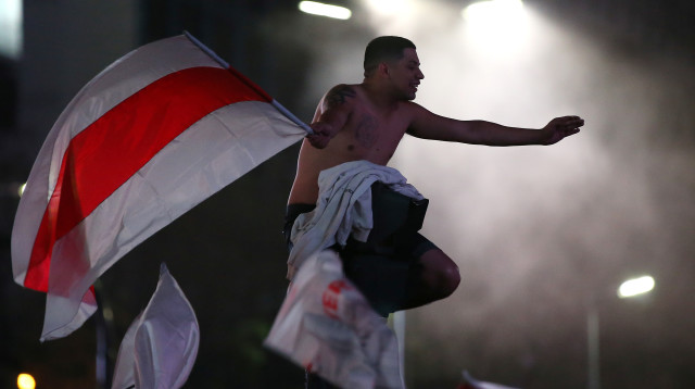 אוהדי ריבר פלייט חוגגים (צילום: רויטרס)