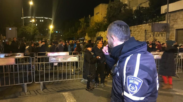 ההפגנות מול בית ראש הממשלה (צילום: דוברות המשטרה)