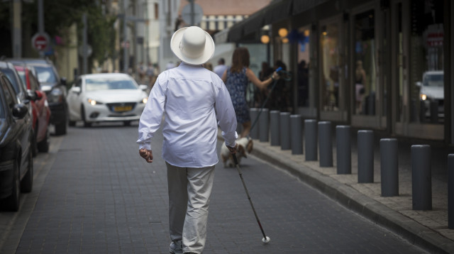 אדם עיוור, אילוסטרציה (צילום: נתי שוחט, פלאש 90)