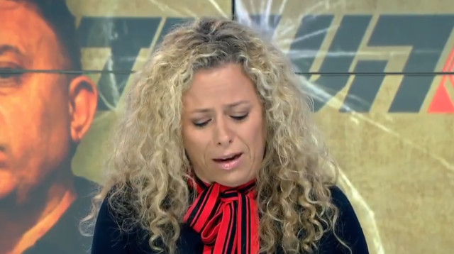 ח"כ נחמיאס ורבין בוכה בשידור חי (צילום: צילום מסך חדשות עשר)