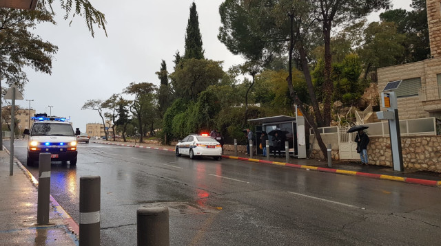 זירת האירוע בירושלים (צילום: אביב הרץ, TPS)