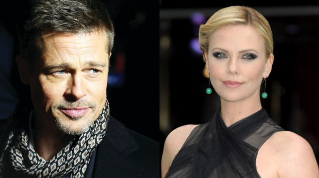 שרליז ת'רון, בראד פיט (צילום: Getty images)