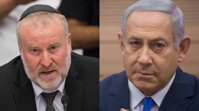 בנימין נתניהו, אביחי מנדלבליט (צילום: פלאש 90)