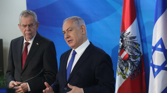 נתניהו ונשיא אוסטריה (צילום: מרק ישראל סלם)