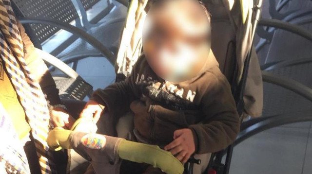 ילד שננטש השבוע במעבר ארז (צילום: מתפ"ש)