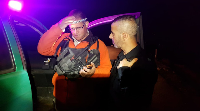 יחידת החילוץ בנחל דרגות (צילום: דוברות המשטרה)