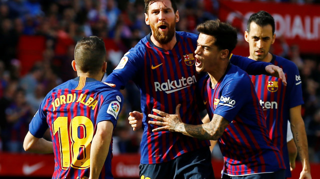 מסי חוגג (צילום: רויטרס)