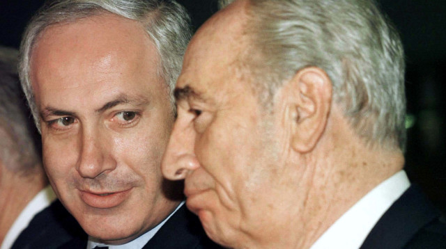 שמעון פרס, בנימין נתניהו (צילום: רויטרס)