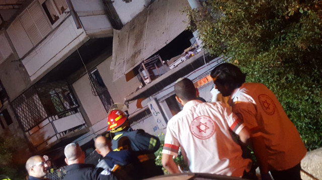 פיצוץ גז באשקלון (צילום: מד"א)