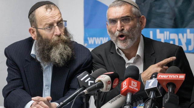 מיכאל בן ארי, ברוך מרזל (צילום: יונתן זינדל, פלאש 90)