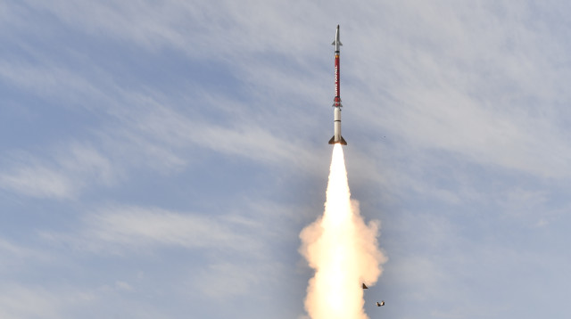 ניסויי יירוט בגרסה מתקדמת של מערכת 'שרביט קסמים' (צילום: מנהלת "חומה" במשרד הביטחון)