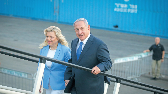 בנימין נתניהו, שרה נתניהו (צילום: מרק ישראל סלם)