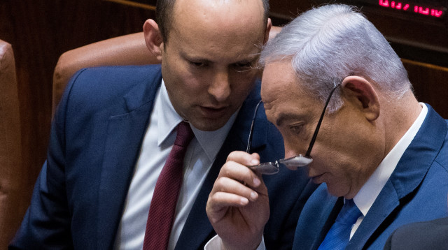 בנימין נתניהו, נפתלי בנט (צילום: יונתן זינדל, פלאש 90)