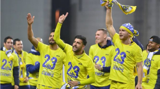 מכבי תל אביב אלופה (צילום: אריאל שלום)