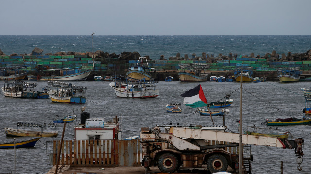 סירות דיג בנמל ברצועת עזה (צילום: רויטרס)