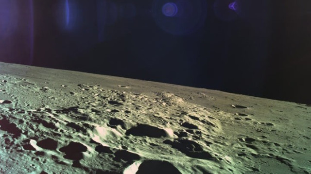 התמונה האחרונה של "בראשית" (צילום: spaceIL)