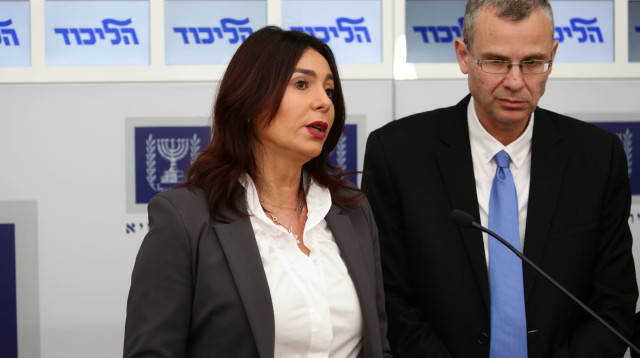 יריב לוין, מירי רגב (צילום: אסתי דזיובוב/TPS)