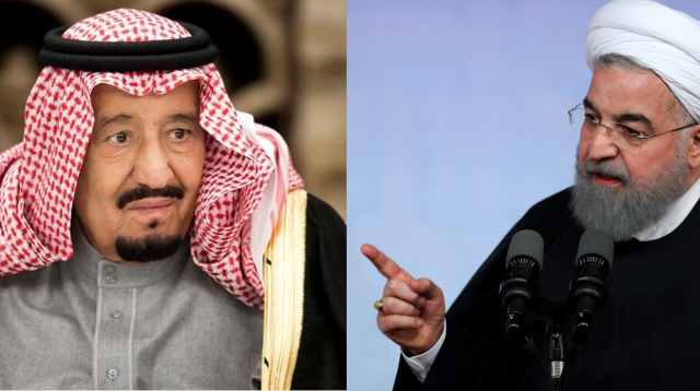 נשיא איראן רוחאני (מימין) והמלך סלמאן (צילום: AFP,רויטרס)