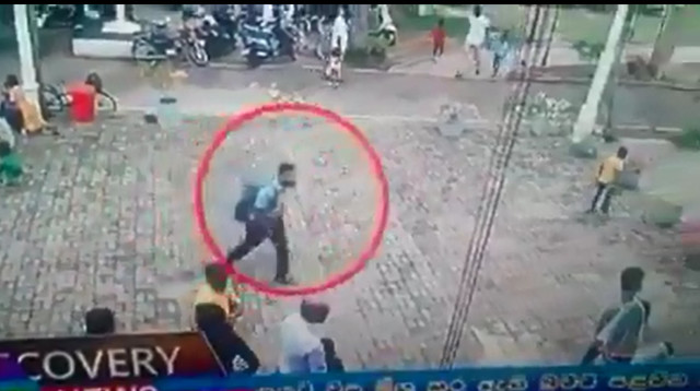 תיעוד פיגוע בסרי לנקה (צילום: מסך)