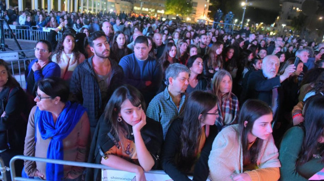 עצרת לזכר הנספים בנחל צפית (צילום: אבשלום ששוני)