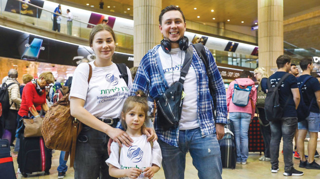 משפחת פיצ'רסקי שעלתה ארצה (צילום: נועם מוסקוביץ')