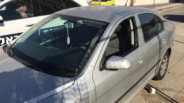 הרכב בו נמצא הפעוט בקרית מלאכי (צילום: דוברות מד"א)