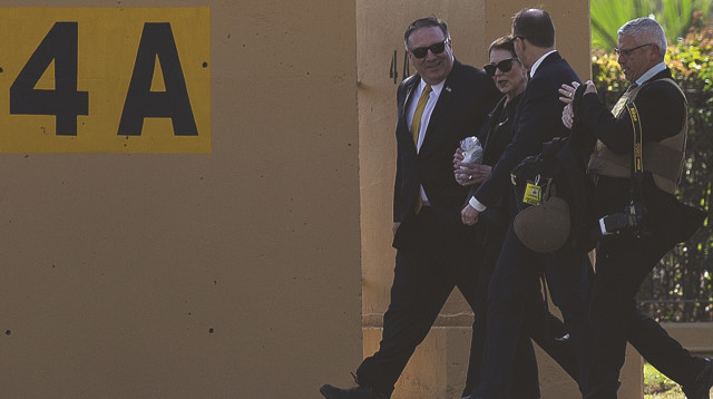 מייק פומפאו בעיראק (צילום: רויטרס)