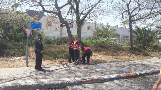 דליפת גז במפרץ חיפה (צילום: המשרד להגנת הסביבה)