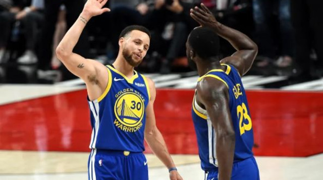 דריימונד גרין וסטף קרי (צילום: AFP)