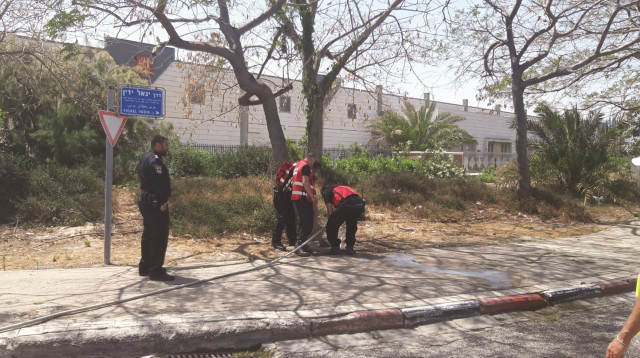 דליפת גז במפרץ חיפה (צילום: המשרד להגנת הסביבה)