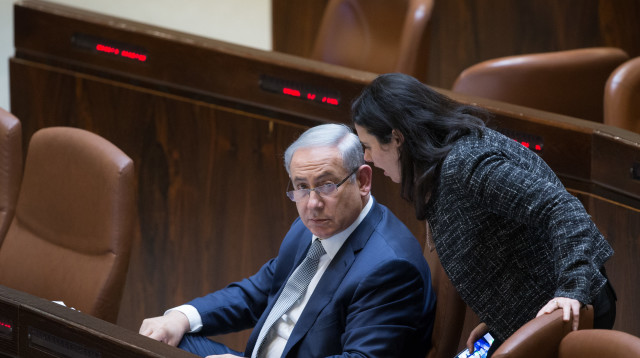 איילת שקד, בנימין נתניהו (צילום: יונתן זינדל, פלאש 90)